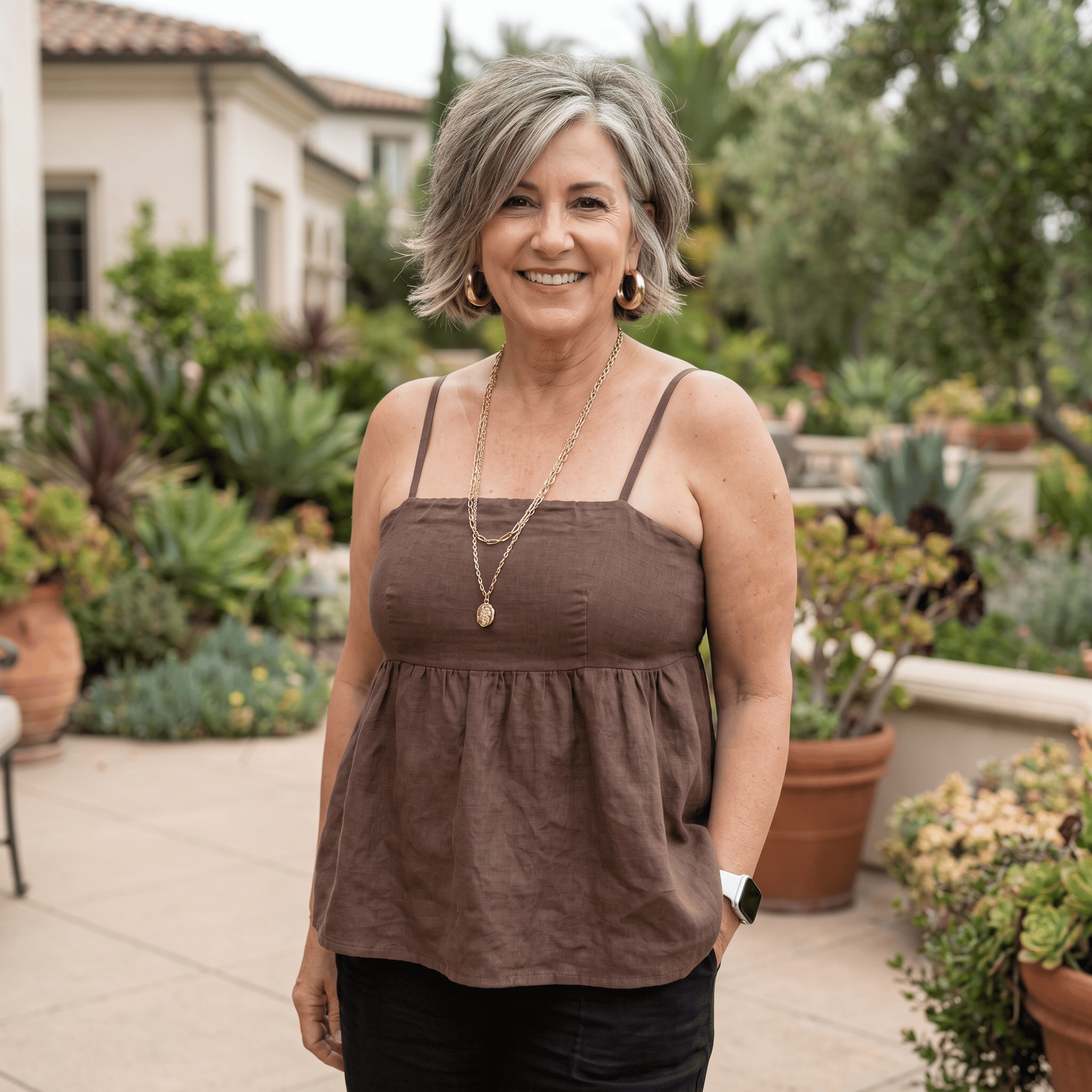 The Capri Linen Babydoll Top The Capri Linen Babydoll Top