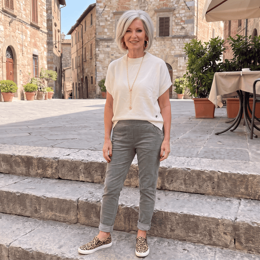 Mineral Washed Italian Magic Pants Olive Green Mineral Washed Italian Magic Pants