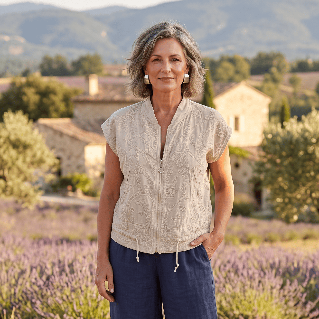 Firenze Cinch Linen Top Women's Italian Linen Cinch Top Lightweight Casual Summer One Size