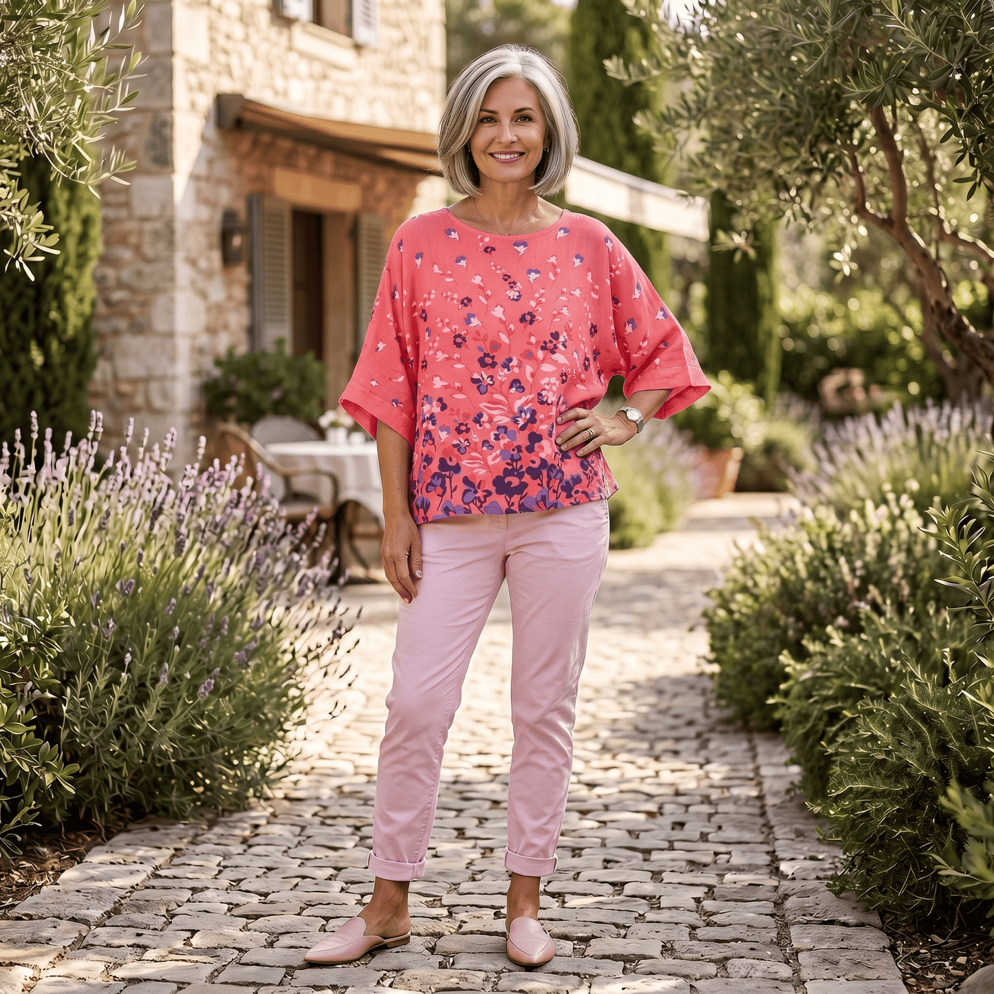 Lucia Floral Linen Top