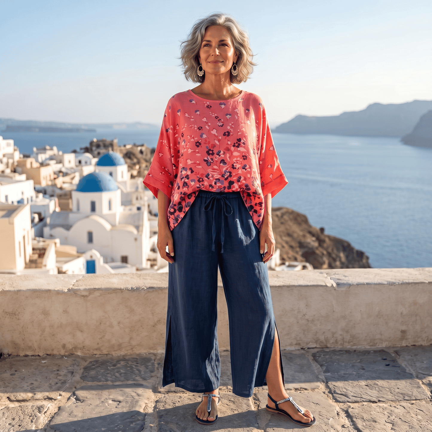 Lucia Floral Linen Top