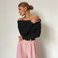 Off the shoulder knit top