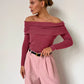 Off the shoulder knit top