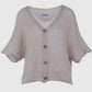 Short sleeved crochet open-knit cardigan