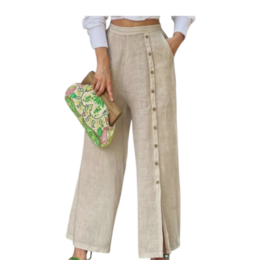 Venezia Wide Leg Linen Pants