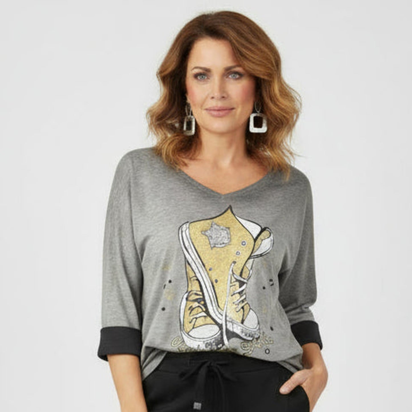 “Vintage” Graphic V-Neck top