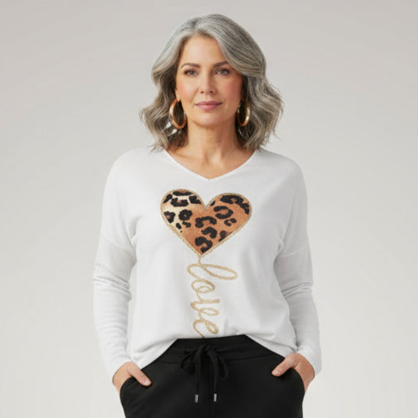 Ultra Soft Wild Love Fleece V-Neck