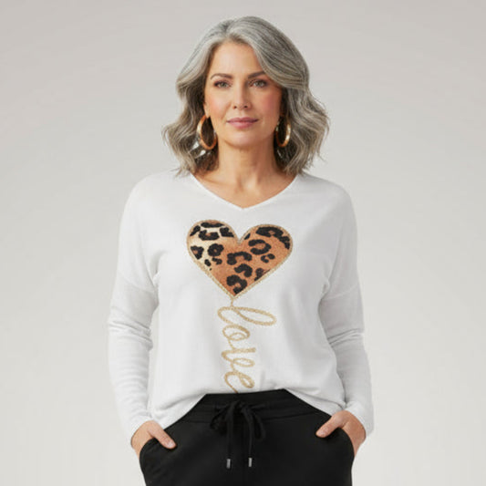 Ultra Soft Wild Love Fleece V-Neck